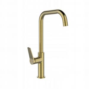 INVENA BATERIA ZLEWOZMYWAKOWA ALONIA INVENA TREND, ZŁOTO SZCZOTKOWANE