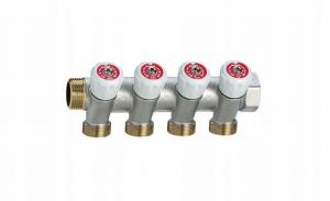 Rozdzielacz mosiężny 3/4 SKALAR Multiplex 4-sekcyjny