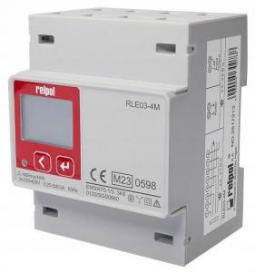 Trójfazowy cyfrowy licznik energii elektrycznej RLE03-4M – MID, CE, 63A, RS