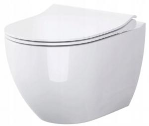 Zestaw B246 miska zawieszana Zen ukryty montaż Clean On deska duroplastowa