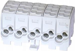SIMET SCB 25-5X Blok rozdzielczy - odgałęźny Al/Cu 80150 SIMBLOCK szary