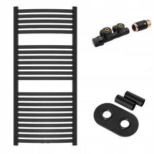 INVENA GRZEJNIK ŁAZ 540X1200 + KPL. DUOPLEX + MASKOWNICA PODW- CZARNO-ZŁOTY