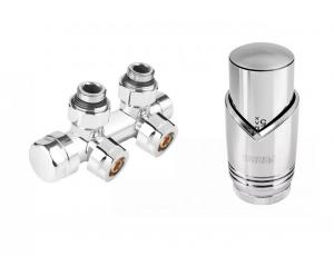 Zestaw termostatyczny kątowy Ferro CHROM 48h