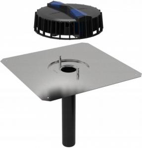 Wpust dachowy Geberit Pluvia z uniwersalnym kołnierzem przyłączeniowym d56