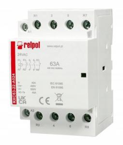 RELPOL Stycznik instalacyjny 2NO + 2NC, 63A, 24 VAC RXC63-22-A024