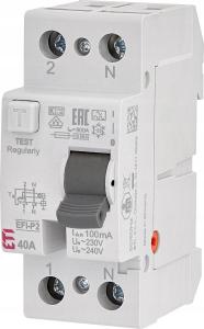 ETI Wyłącznik różnicowoprądowy EFI-P2 A 40/0.1