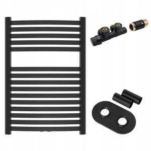 INVENA GRZEJNIK ŁAZ 540X800 + KPL. DUOPLEX + MASKOWNICA PODW - CZARNO-ZŁOTY