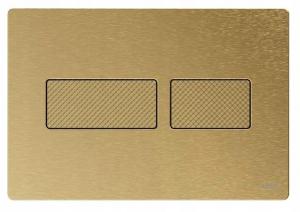 Przycisk spłukujący TECE solid podwójny do WC metalowy mosiądz szczotkowany