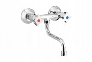 Bateria zlewozmywakowa TRES BM-TRES chrom z obrotową wylewką