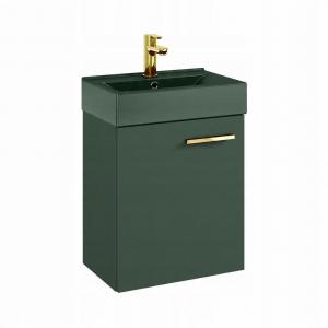 Zestaw: Szafka ELITA TINY+ umywalka ceramiczna 45 Forest Green Mat