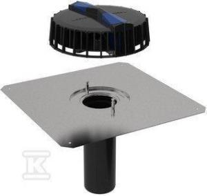 Wpust dachowy Geberit Pluvia z uniwersalnym kołnierzem przyłączeniowym d90