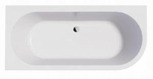 Wanna asymetryczna ETERNITY CORNER 165x75cm Lewa z/zint.obud z/syf Biała