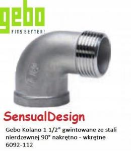 GEBO Kolanko gwintowane ze stali nierdzewnej 90° nakrętno - wkrętne 1 1/2