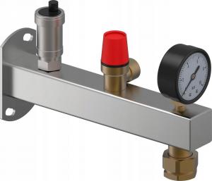 UPONOR Grupa bezpieczeństwa z przyłączem zbiornika inox 6 bar Uponor Fluvia