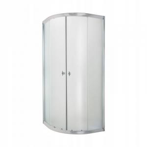 INVENA KABINA NATRYSK. PÓŁOKR.MARBELLA 90X90 PR.CHROM SZKŁO MROŻONE